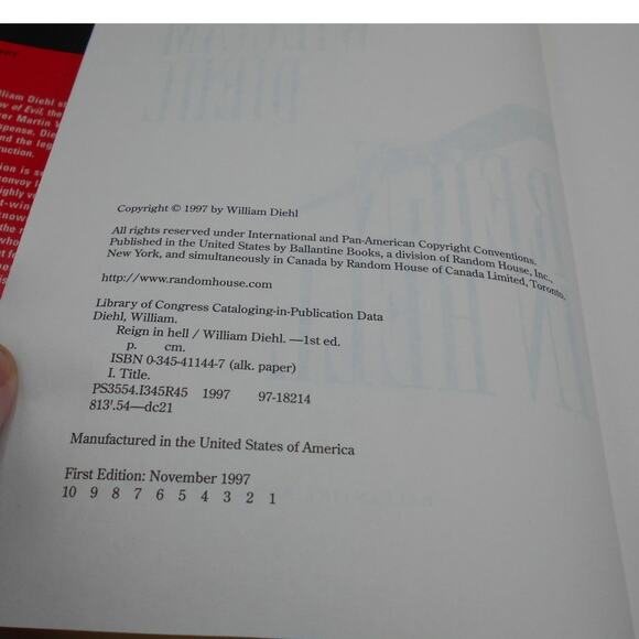 Reign in Hell by William Diehl Ballantine Books 1997 0345411447 - Picture 6 of 7